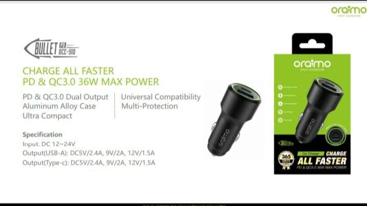 ORAIMO CAR CHARGER 